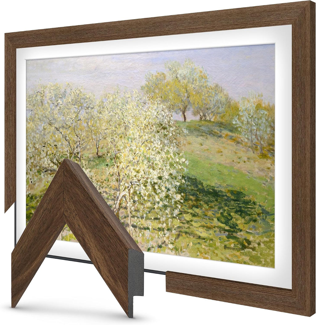 Museum Walnut 50' Slim Deco TV Frame - Compatible ONLY with Samsung The Frame TVs (Fits 2021-2026, LS03A, LS03B, LS03C, LS03D, LS03FA)