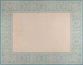 Gertmenian Indoor/Outdoor Flatweave Area Rug - 6x9 Medium, Stain & UV Resistant, Ideal For Deck, Patio, Poolside, Mudroom - Abstract Border, Aqua Blue Cyan, 22965