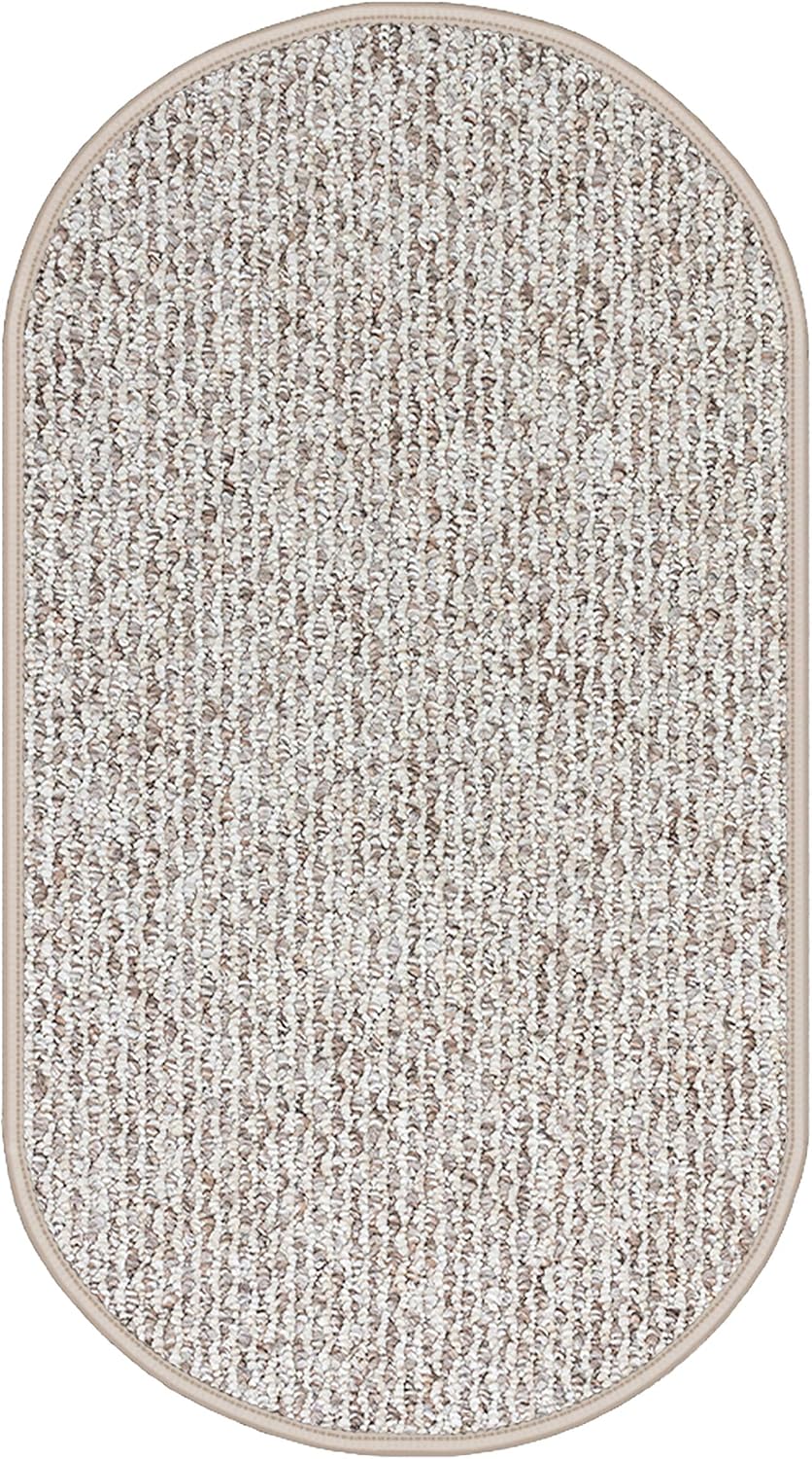 KOECKRITZ Earthenware Berber Style Economical Solutions Starlight Collection | 20.5 Oz | Scroll Loop Carpet Custom Area Rugs, Mats & Runners | Durable Tight Weave (4' X 6' Oval)