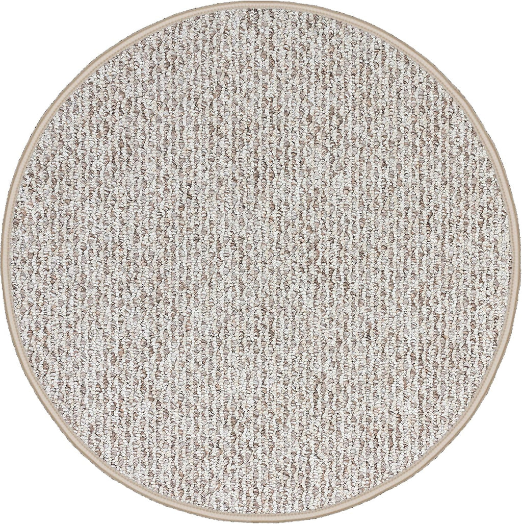 KOECKRITZ Earthenware Berber Style Economical Solutions Starlight Collection | 20.5 Oz | Scroll Loop Carpet Custom Area Rugs, Mats & Runners | Durable Tight Weave (4' Round)