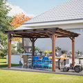 Sturdy Wooden Garden Gazebo with Metal Roof - All-Weather Outdoor Patio Shade Structure for Backyard, Garden, Deck & Poolside