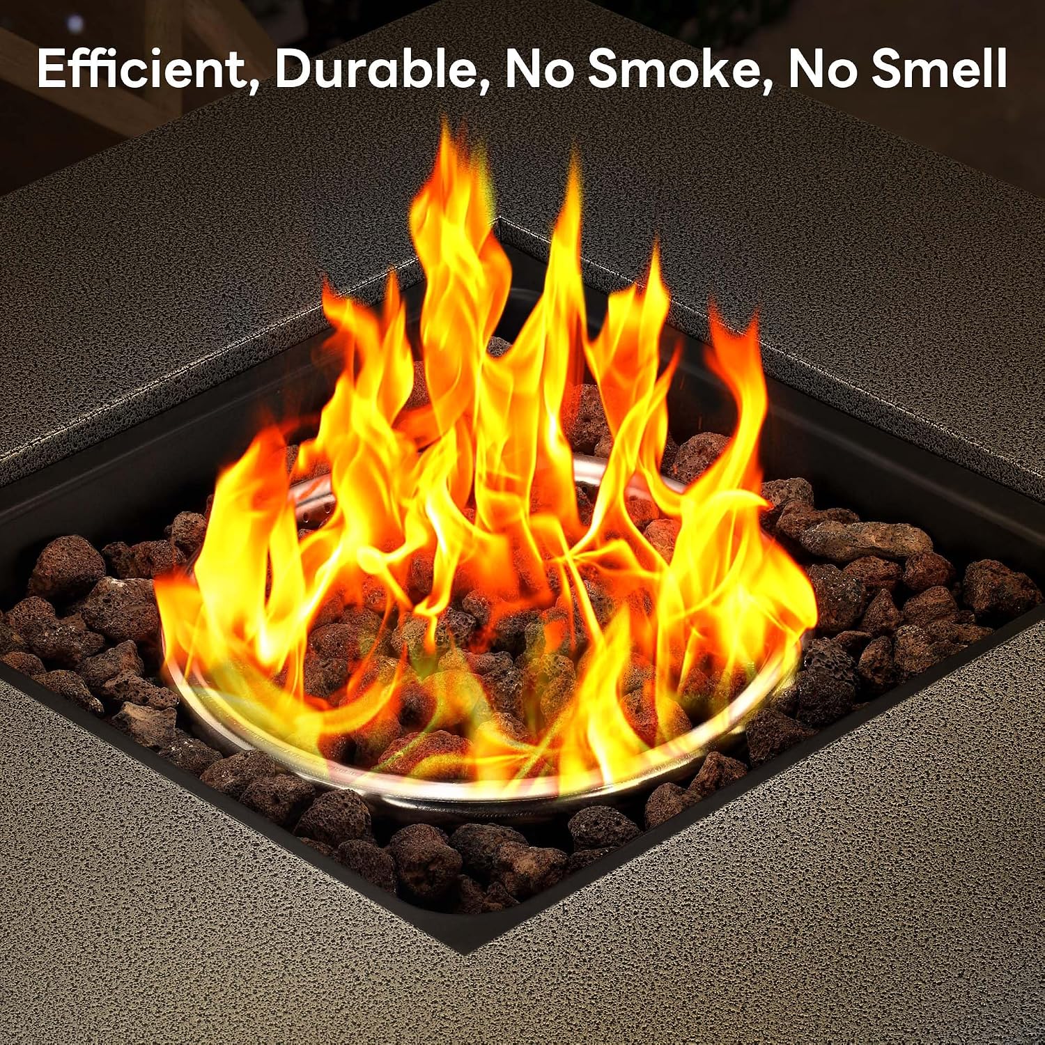 Electactic 28 Inch Propane Fire Pit, 3-in-1 Multi-Use Outdoor Fire Pit Table, 50,000 BTU Steel Gas Fire Pit with Lid & Lava Rock, Add Warmth and Ambience for Patio Deck Garden, Outdoor Gatherings