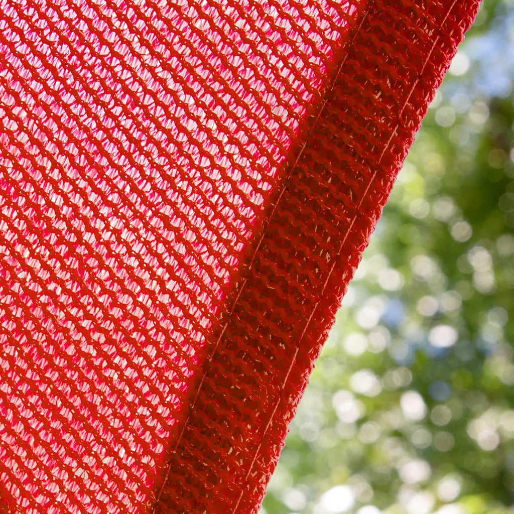 Amgo Custom Size 12' x 16' Red Rectangle Square Sun Shade Sail UPF50+ AGTAPR1620, Order to Make Canopy Awning, 95% UV Blockage, Water & Air Permeable, Commercial and Residential (We Customize)