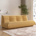Big Bean Bag Chairs for Adults, 3 Seater Large Bean Bag Chair Sofa, Fireside Chair Lazy Sofa Chair with High Density Comfortable Foam, Modern Bean Bag for Living Room, Bedroom, Office (Yellow)