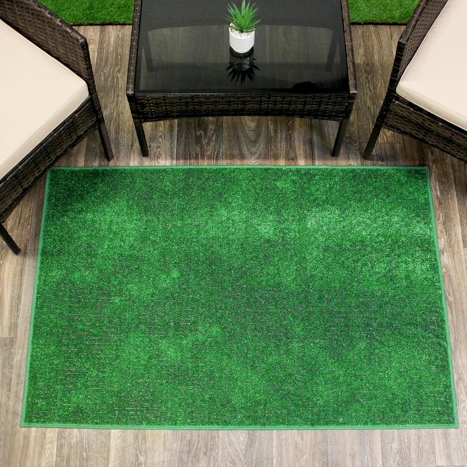 KOECKRITZ Outdoor Turf Rug – Weather-Resistant Artificial Grass Carpet for Patio, Deck, Porch, Gazebo, Boat & Pool – Lightweight, Fade-Resistant - 12' x 30'