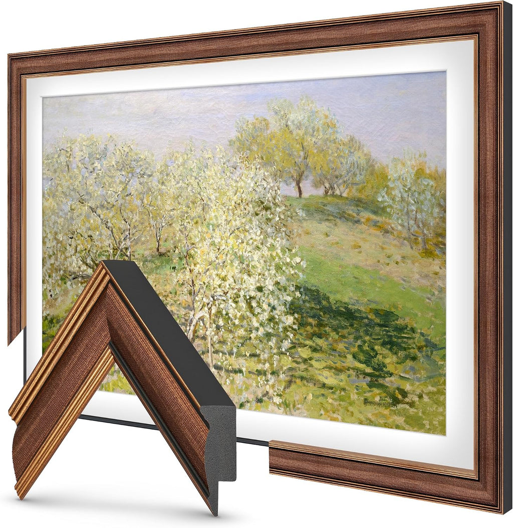 Industrial Copper 85' Slim Deco TV Frame - Compatible ONLY with Samsung The Frame TV and Pro TVs (Fits 2021-2026, LS03A, LS03B,LS03C,LS03D,LS03FA,LS03FW)