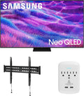 Samsung QN75QN80FAFXZA 75 Inch Neo QLED QN80F Series Supreme UHD 4K TV with a Walts FIXED-MOUNT-43-90 Mount and Amber Protection 3-Outlet-Surge Surge Protector (2025)