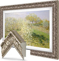 Tuscan Silver 55' Premiere Deco TV Frame - Compatible ONLY with Samsung The Frame TVs (Fits 2021-2026, LS03A, LS03B, LS03C, LS03D, LS03FA)