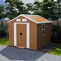 Outdoor Storage Shed, Heavy-Duty Metal Steel Shed with Windows, Lockable Door & Ventilation, Weatherproof Garden Shed for Backyard, Lawn, and Tool Storage (4x6 FT)