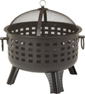 Amazon Basics 27 inch Steel Round Lattice Fire Pit, Easy to Assemble