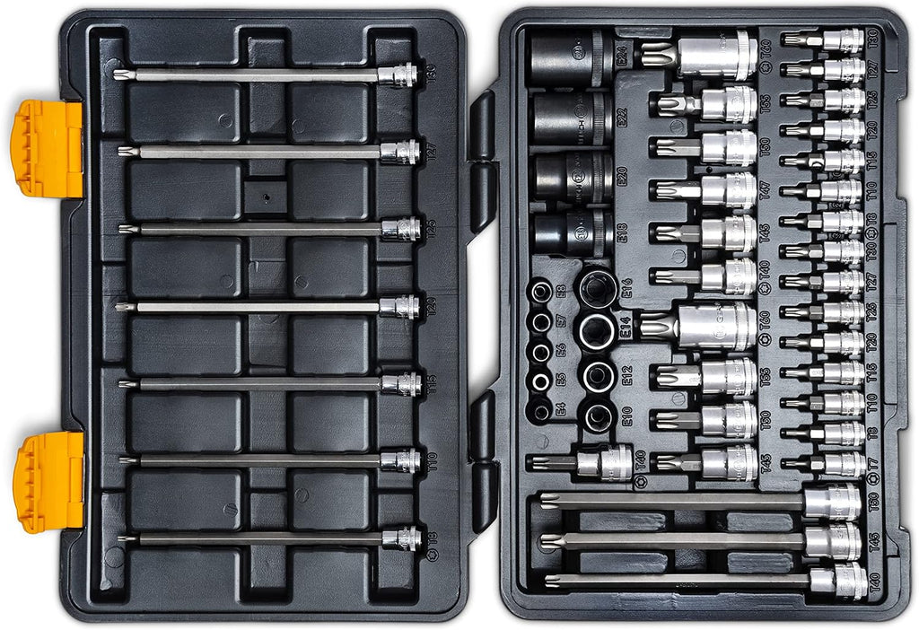 GEARWRENCH 49 Piece 1/4', 3/8', 1/2' Drive Torx Bit Socket Master Set - 89087