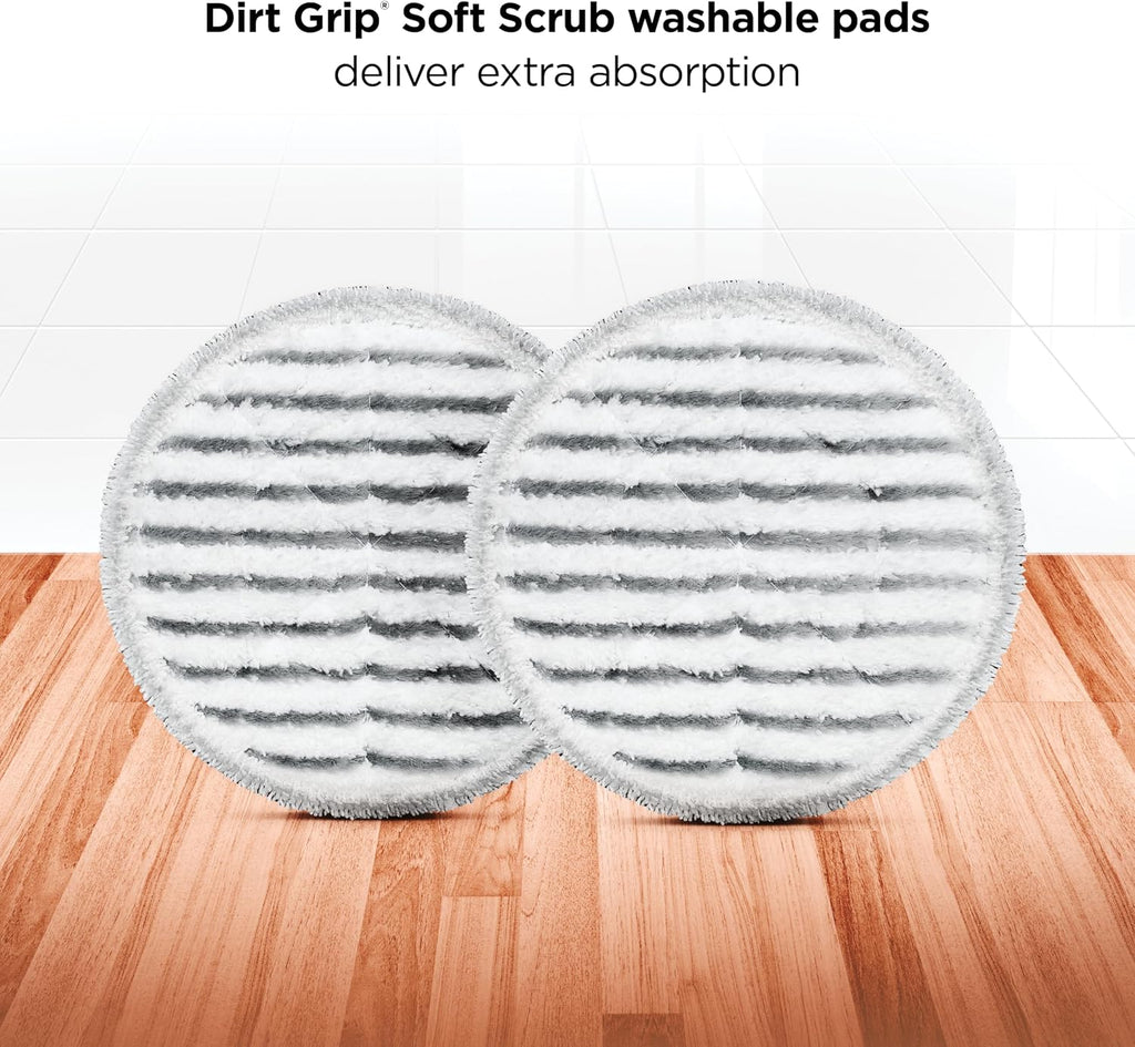 Shark Steam & Scrub All-in-One Scrubbing and Sanitizing Hard Floor Steam Mop, 2 Steam Modes, 2 Dirt Grip Soft Scrub Pads Included, XL Removable Water Tank, Swivel Steering, Teal, S8002BRN