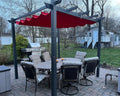 PURPLE LEAF 10' X 10' Outdoor Retractable Pergola with Sun Shade Canopy Patio Metal Shelter for Garden Porch Beach Pavilion Grill Gazebo Modern Yard Grape Trellis Pergola, Terra