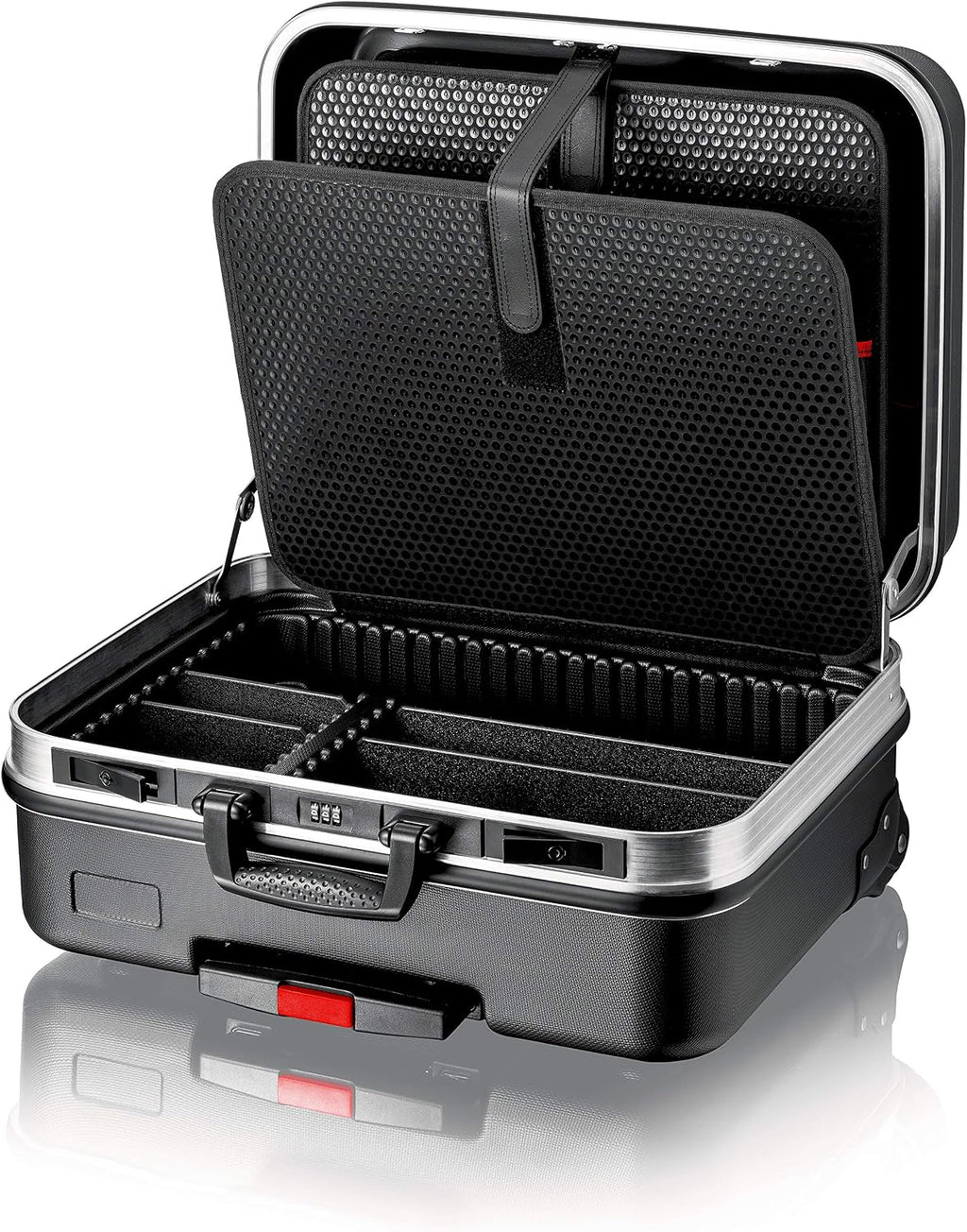 KNIPEX Tool Case 'Big Basic Move', Empty, on Wheels, Telescopic Handle, 54 Inserting Options, 33 L Volume, Tool Trolley, Rolling Toolbox, 00 21 06 LE