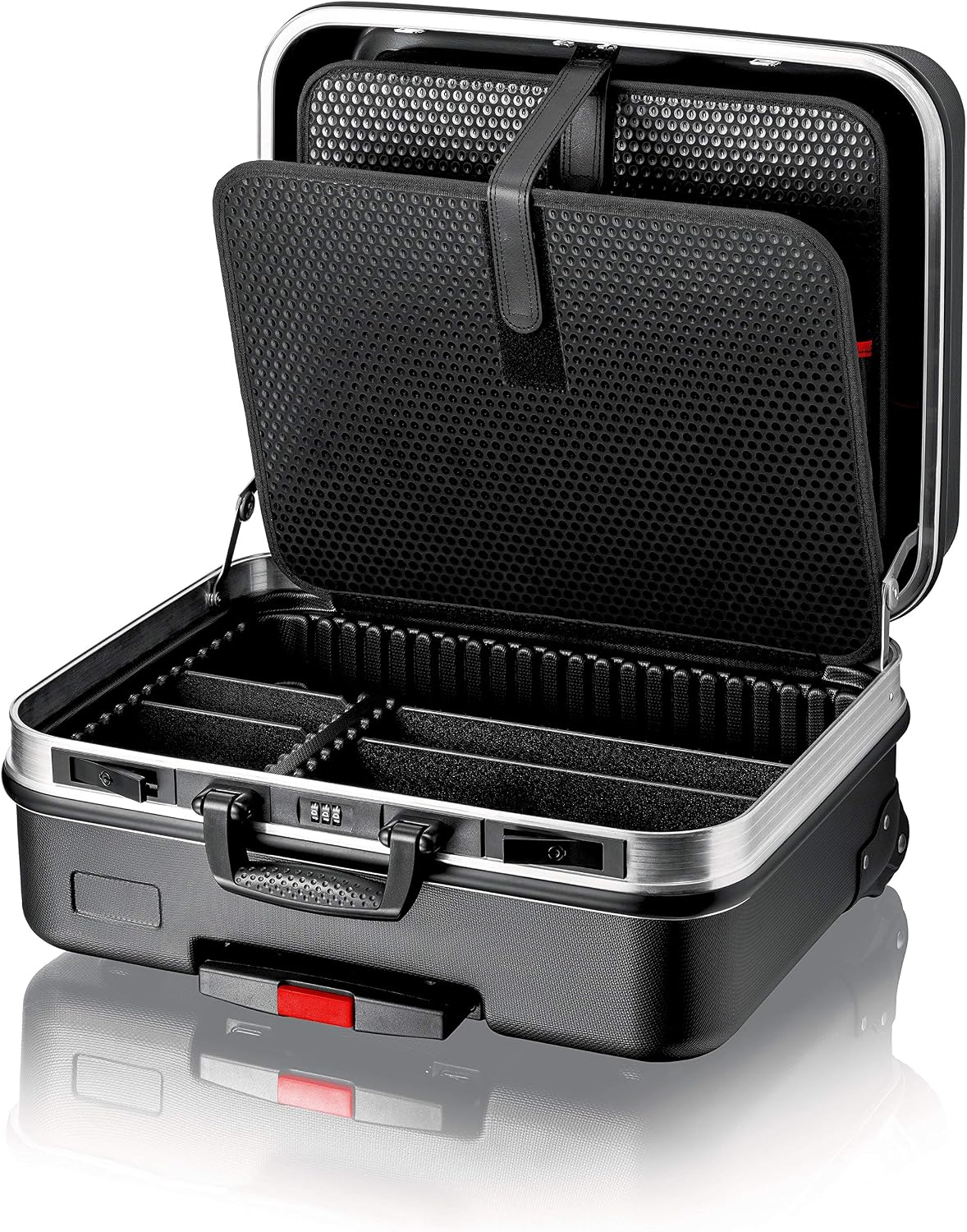 KNIPEX Tool Case 'Big Basic Move', Empty, on Wheels, Telescopic Handle, 54 Inserting Options, 33 L Volume, Tool Trolley, Rolling Toolbox, 00 21 06 LE