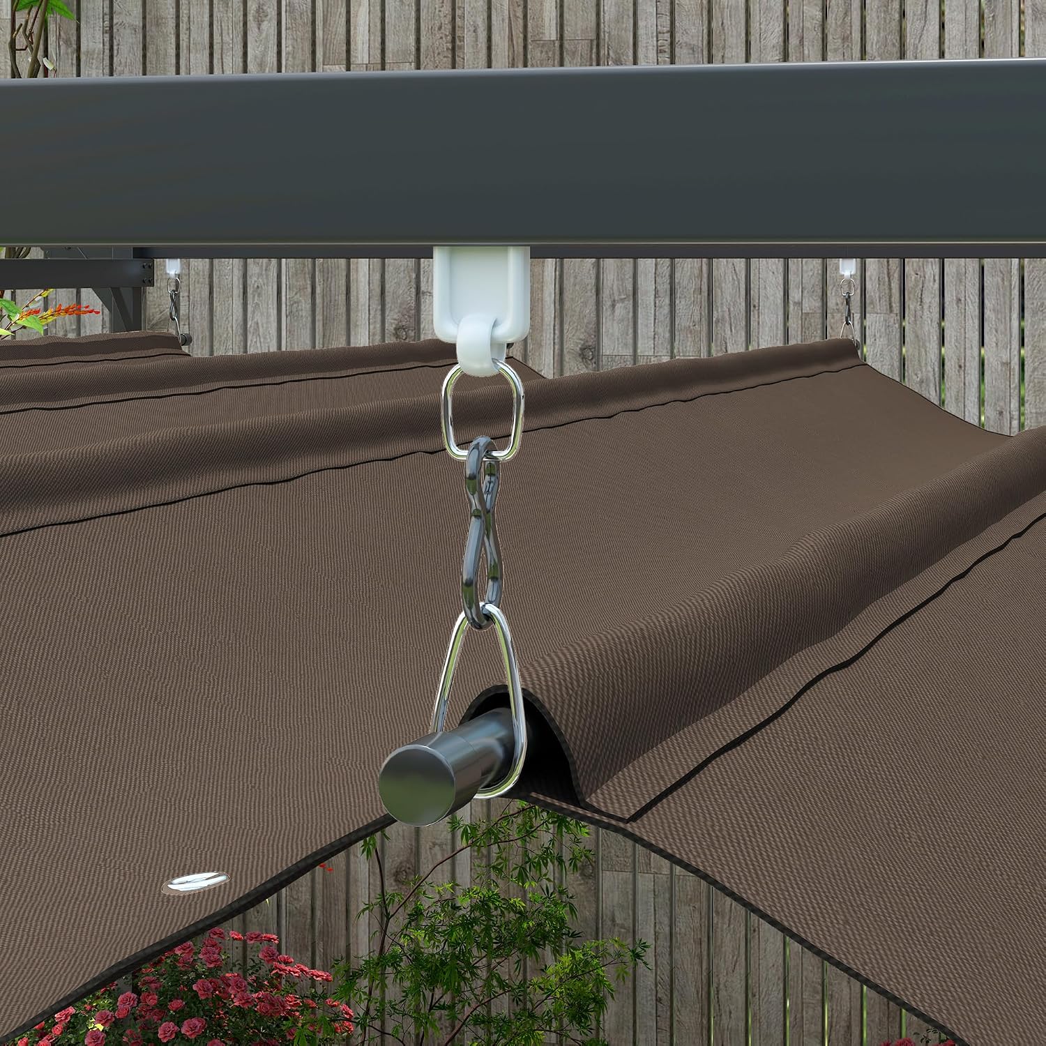 Outsunny 10' x 13' Retractable Pergola Canopy with Stronger Metal Frame, Outdoor Pergola Sun Shade Shelter for Garden, Patio, Backyard, Deck, Brown