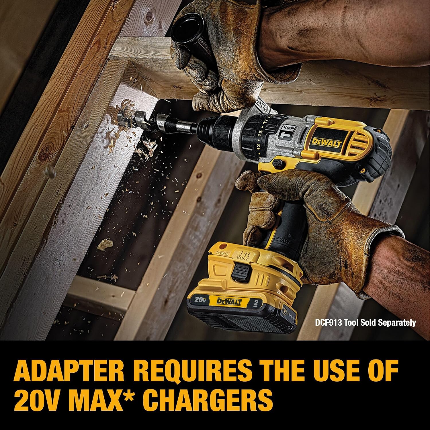 DEWALT 20V MAX Battery Adapter Kit, 18V to 20V, 2 Batteries and Charger Included (DCA2203C)