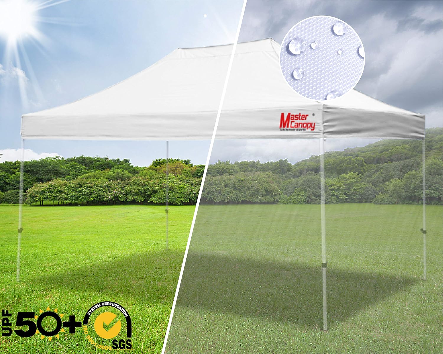 MASTERCANOPY Replacement Pop Up Canopy Top (10x15, White)