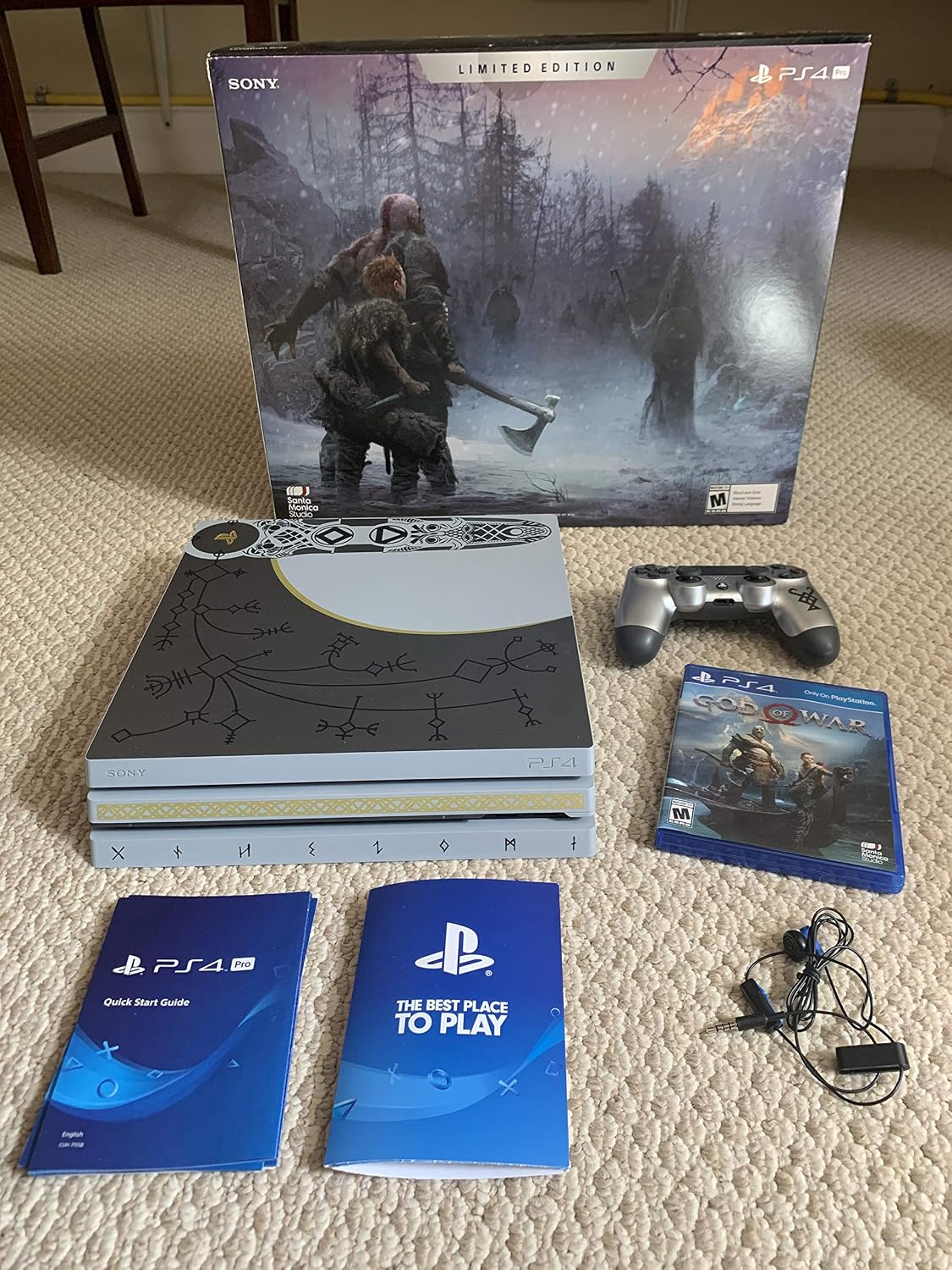 PlayStation 4 Pro 1TB Limited Edition Console - God of War Bundle [Discontinued]