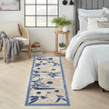 Nourison Home Aloha Blue Grey 2'3' x 12' Area Rug - Easy Clean, Non Shedding, Bed Room, Living Room, Dining Room, Kitchen (12' Runner)