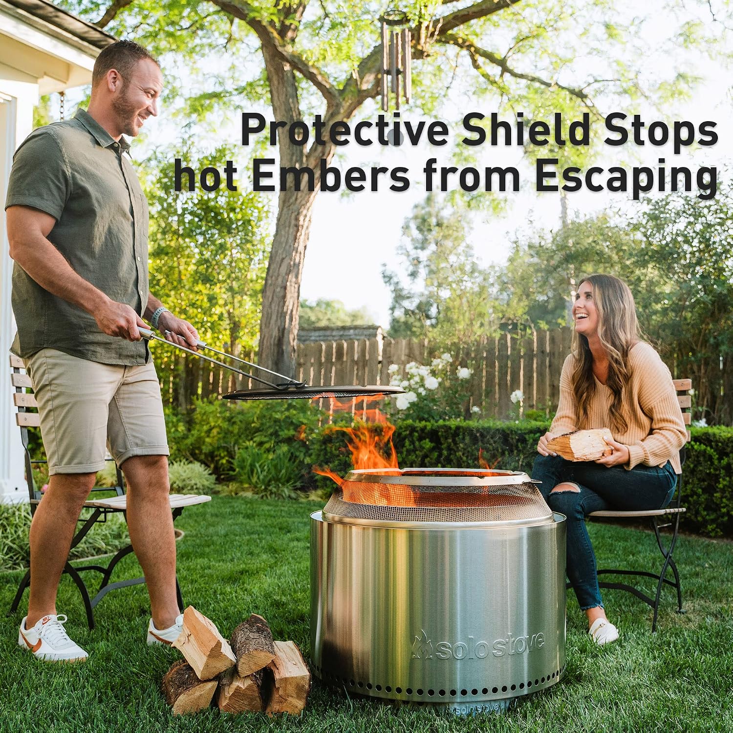 Solo Stove Yukon Backyard Bundle 2.0 | Incl. Yukon Smokeless Fire Pit with Stand, Shelter, Shield, Lid, Portable for Wood Burning, Removable Ash Pan, Stainless Steel, H: 19.8in x Dia: 27in, 50.85lbs.
