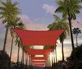 Amgo Custom Size 12' x 16' Red Rectangle Square Sun Shade Sail UPF50+ AGTAPR1620, Order to Make Canopy Awning, 95% UV Blockage, Water & Air Permeable, Commercial and Residential (We Customize)