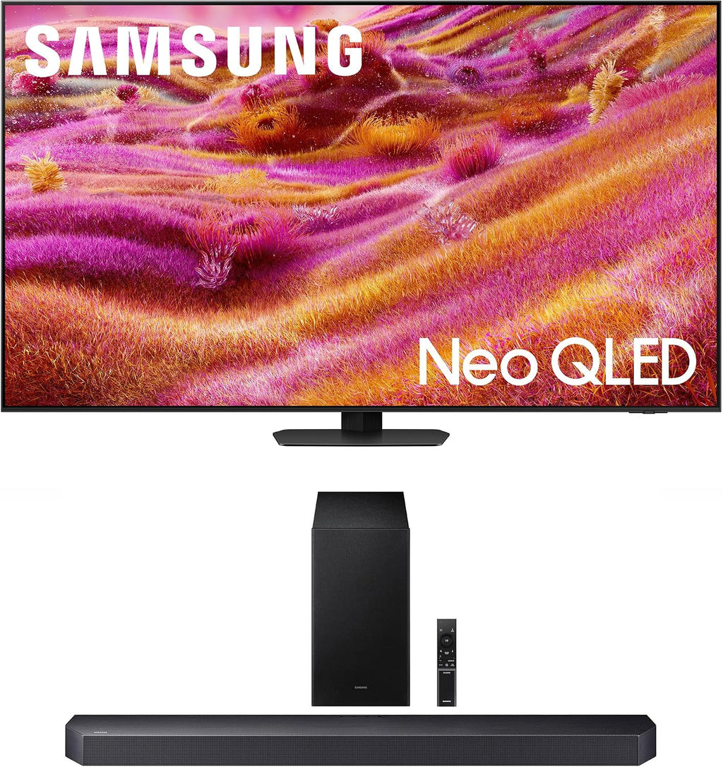 SAMSUNG QN65QN90FAFXZA 65 Inch Neo QLED 4K QN90F Vision AI Smart TV with a HW-Q600F Q Series Soundbar 3.1.2 Ch Sound and Subwoofer (2025)