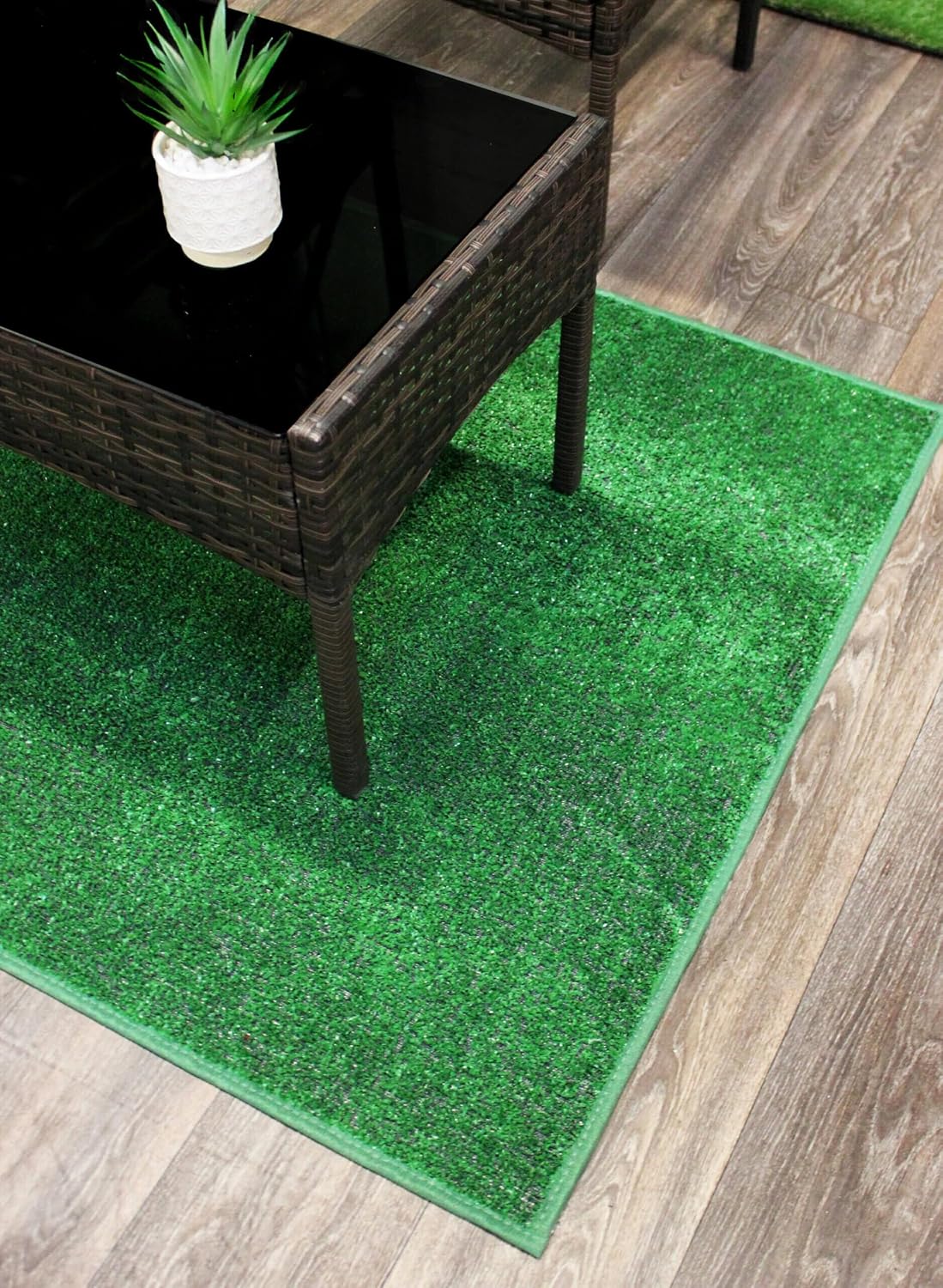 KOECKRITZ Outdoor Turf Rug – Weather-Resistant Artificial Grass Carpet for Patio, Deck, Porch, Gazebo, Boat & Pool – Lightweight, Fade-Resistant - 7' x 8'