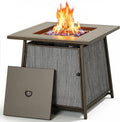 BALI OUTDOORS 50,000 BTU Propane Fire Pit Outdoor, 28 inch Propane Fire Pit Table Square, Gas Firepits for Outside Patio, Garden, Backyard