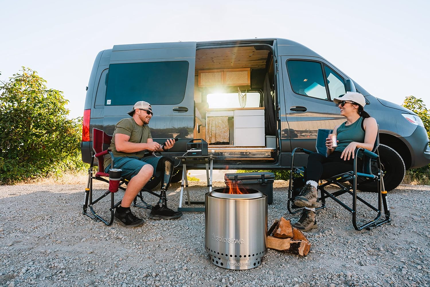 Solo Stove Ranger Big Yard Bundle | Includes Fire Pit, Stand, Shield & Shelter | Perfect for 2–4 People | Portable Wood Burning, Stainless Steel, 15.25in H x 15in Dia