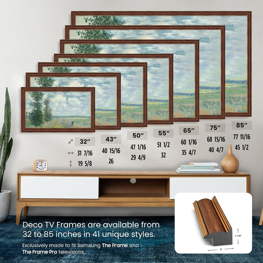 Industrial Copper 32' Slim Deco TV Frame - Compatible ONLY with Samsung The Frame TVs (Fits 2021-2026, LS03A, LS03B, LS03C, LS03D, LS03FA)