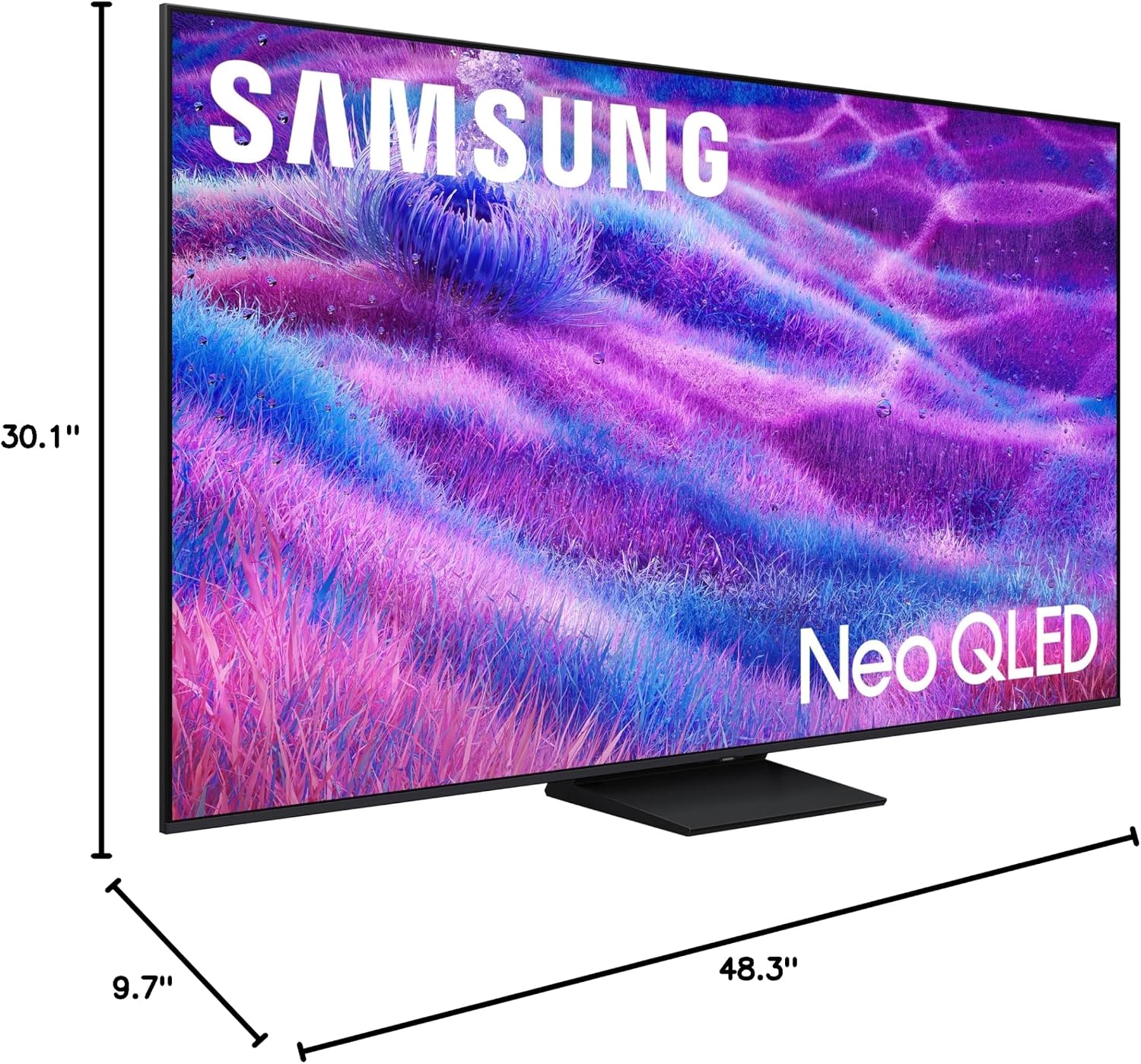 Samsung QN55QN80FAFXZA 55 Inch Neo QLED QN80F Series Supreme UHD 4K TV with a Kanto PMX700 Pro Series Full Motion Dual Stud Mount (2025)