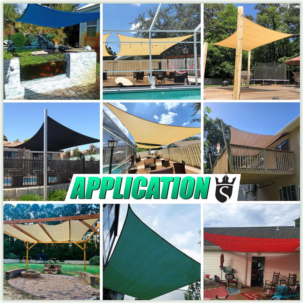Royal Shade 12' x 16'Brown Rectangle Square Sun Shade Sail Order to Make RSTAPS10 Canopy, UPF50+ 95% UV Blockage, 200GSM Commercial Standard Heavy Duty, 3 Years Warranty (We Make Custom Size)