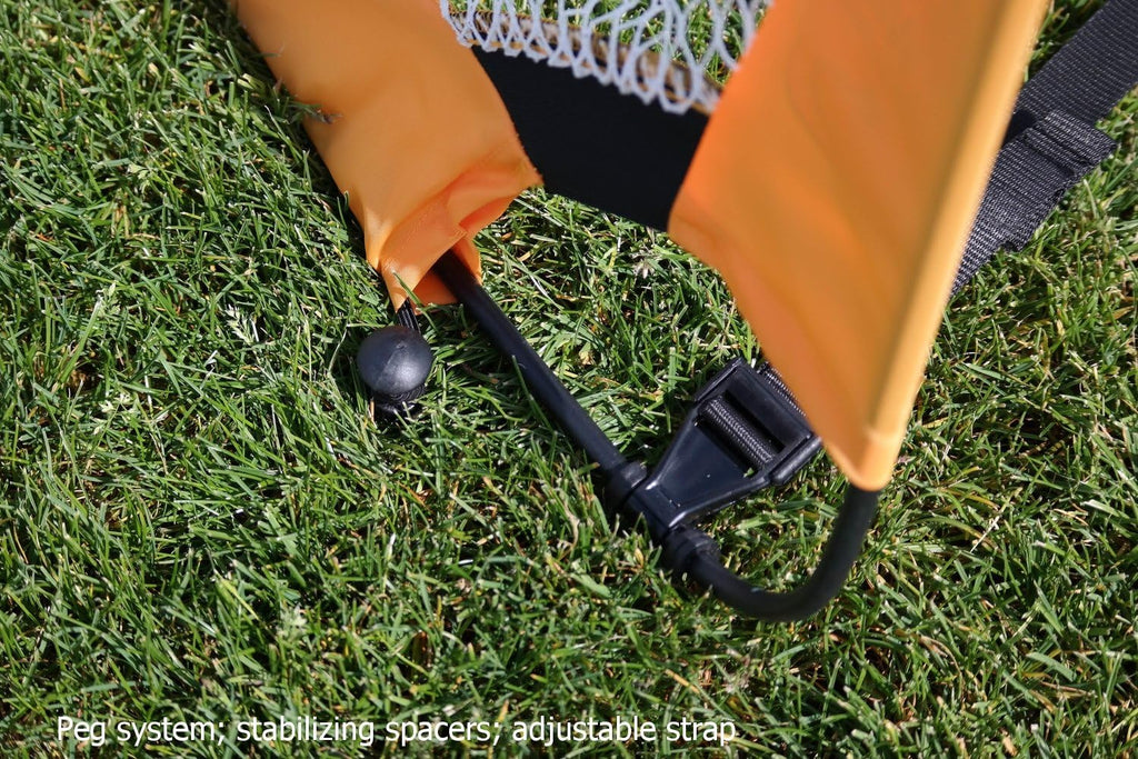 PUGG Pop Up Soccer Goal, Portable Training Football Knitted Poly Net Equipment, The Original Pickup Game Goal, Includes Two Goals & Bag