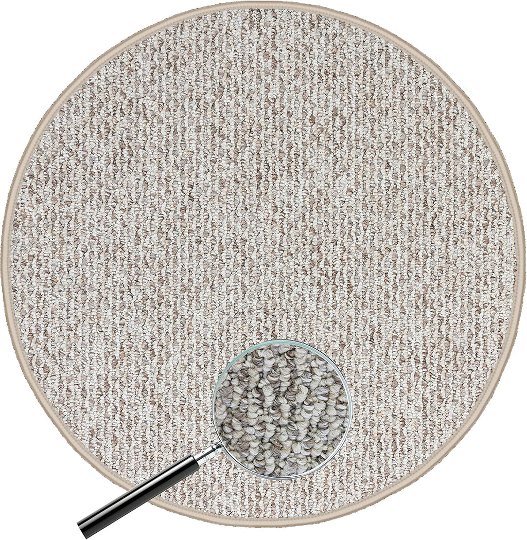 KOECKRITZ Earthenware Berber Style Economical Solutions Starlight Collection | 20.5 Oz | Scroll Loop Carpet Custom Area Rugs, Mats & Runners | Durable Tight Weave (10' Round)