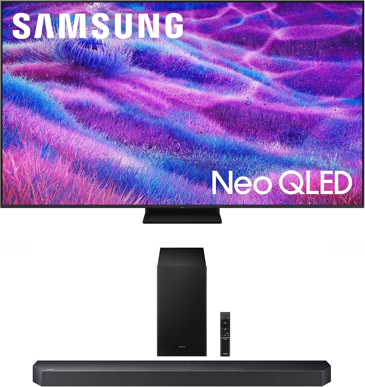 Samsung QN55QN80FAFXZA 55 Inch Neo QLED QN80F Series Supreme UHD 4K TV with a HW-Q600F Q Series Soundbar 3.1.2 Ch Sound and Subwoofer (2025)