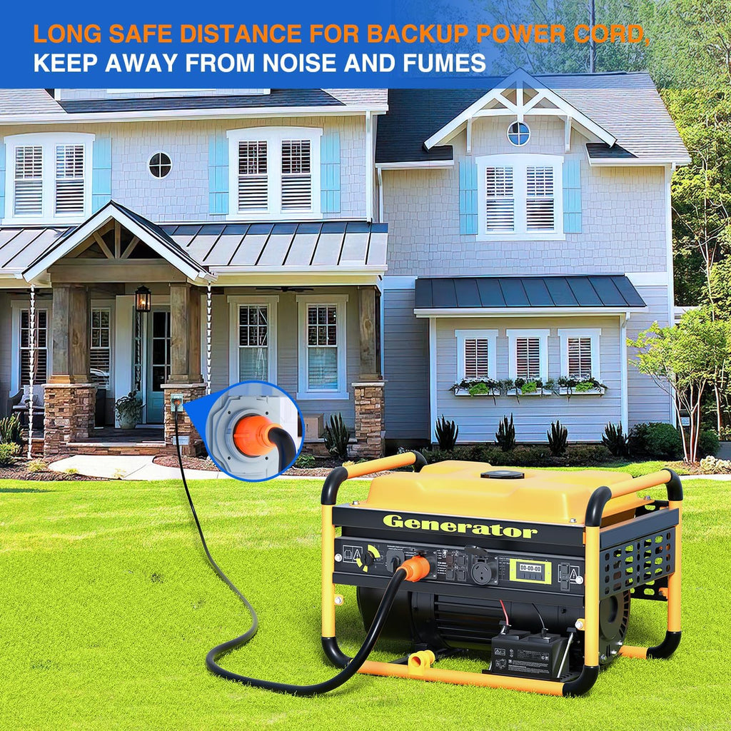 Nilight 30 Amp 50FT Generator Extension Cord 125/250V 7500 Watt Heavy Duty 10 Gauge Pure Copper STW Wire ETL Listed 4 Prong L14-30P L14-30R Cable for RV Camper Outdoor Use