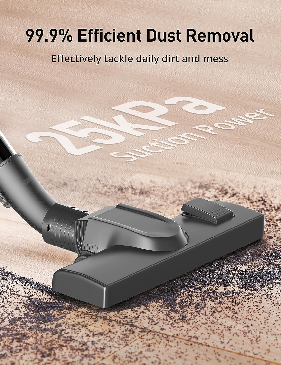 Bagged Canister Vacuum, Aspiron Canister Vacuum Cleaner, 3.5L, H13 HEPA Filter, 5 Cleaning Tools, Pet-Friendly Vacuum Cleaner for Carpets, Hardwood Floors, Stairs, Pet Hair, Household, Blue