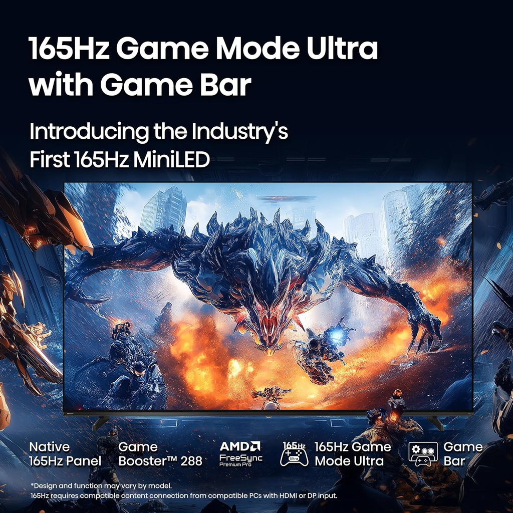 Hisense 85' U7 Mini-LED ULED 4K UHD Best Premium Gaming Google Smart TV 85U75QG 2025 Model - QLED Native 165Hz VRR 288 Up to 3000 Nits HDR10+ Dolby Vision IQ · Atmos IMAX Enhanced, 2.1.2 Ch (Renewed)