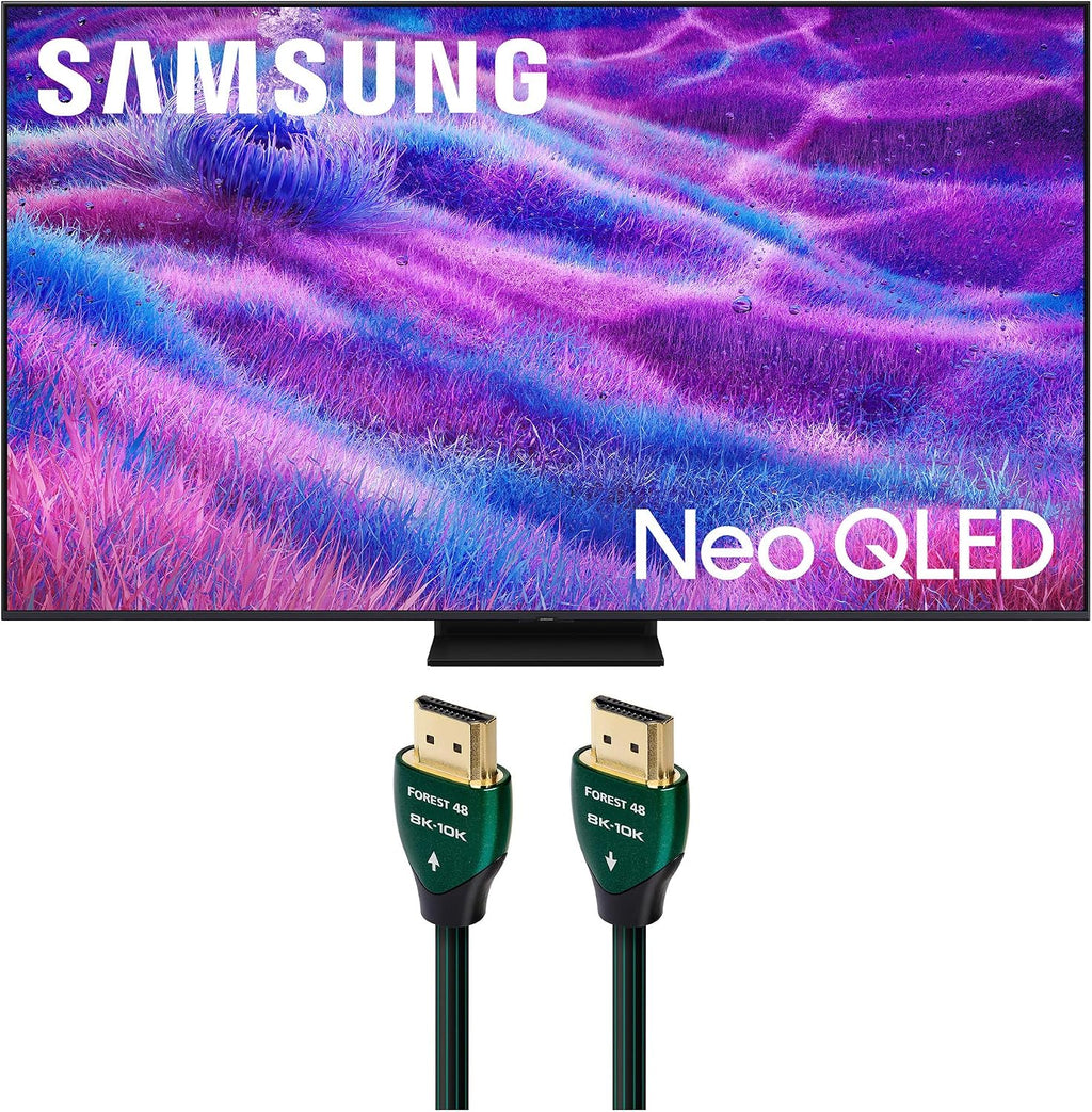 Samsung QN55QN80FAFXZA 55 Inch Neo QLED QN80F Series Supreme UHD 4K TV with an AudioQuest Forest 1.5M 48G 8K-10K HDMI Digital Cable (2025)