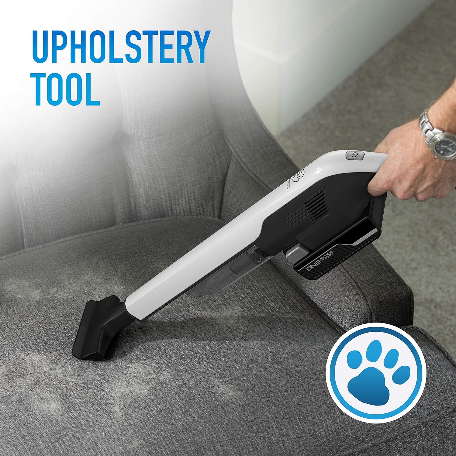 Hoover ONEPWR DustChaser Handheld Vacuum Cleaner, Powerful Suction, Lightweight and Cordless, HEPA Media Filtration, Includes Multi-Surface Tool Kit, Portable Vacuum Cleaner