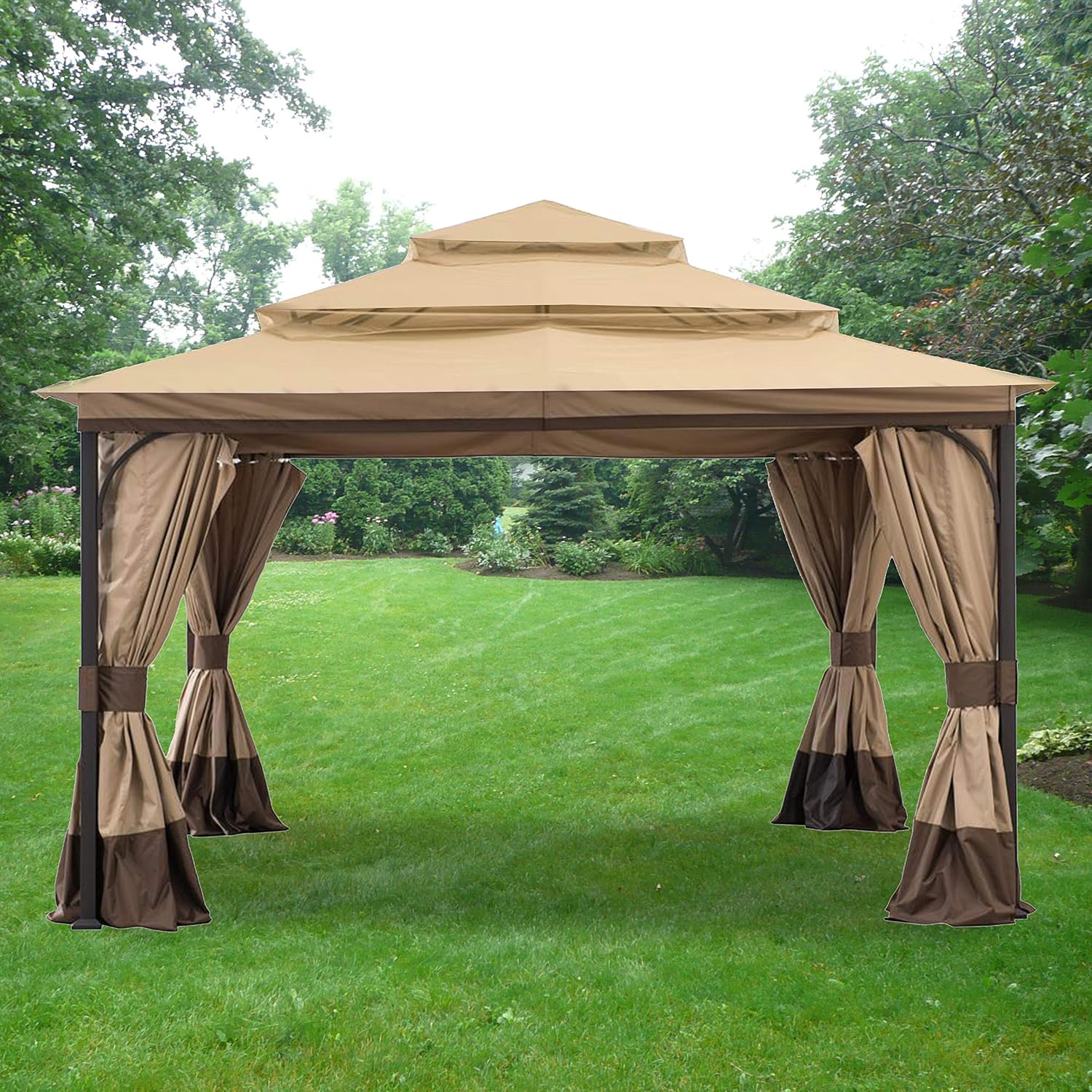 Garden Winds Replacement Canopy Top Cover for Bethlehem A101012300, A101012310 Three Tier Gazebo - Riplock 350