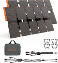 FlexSolar 2 PCS 100W Portable Solar Panels Chargers with PD3.0 USB-C,QC3.0 USB-A and DC Outputs Foldable IP67 Waterproof Power Emergency Camping