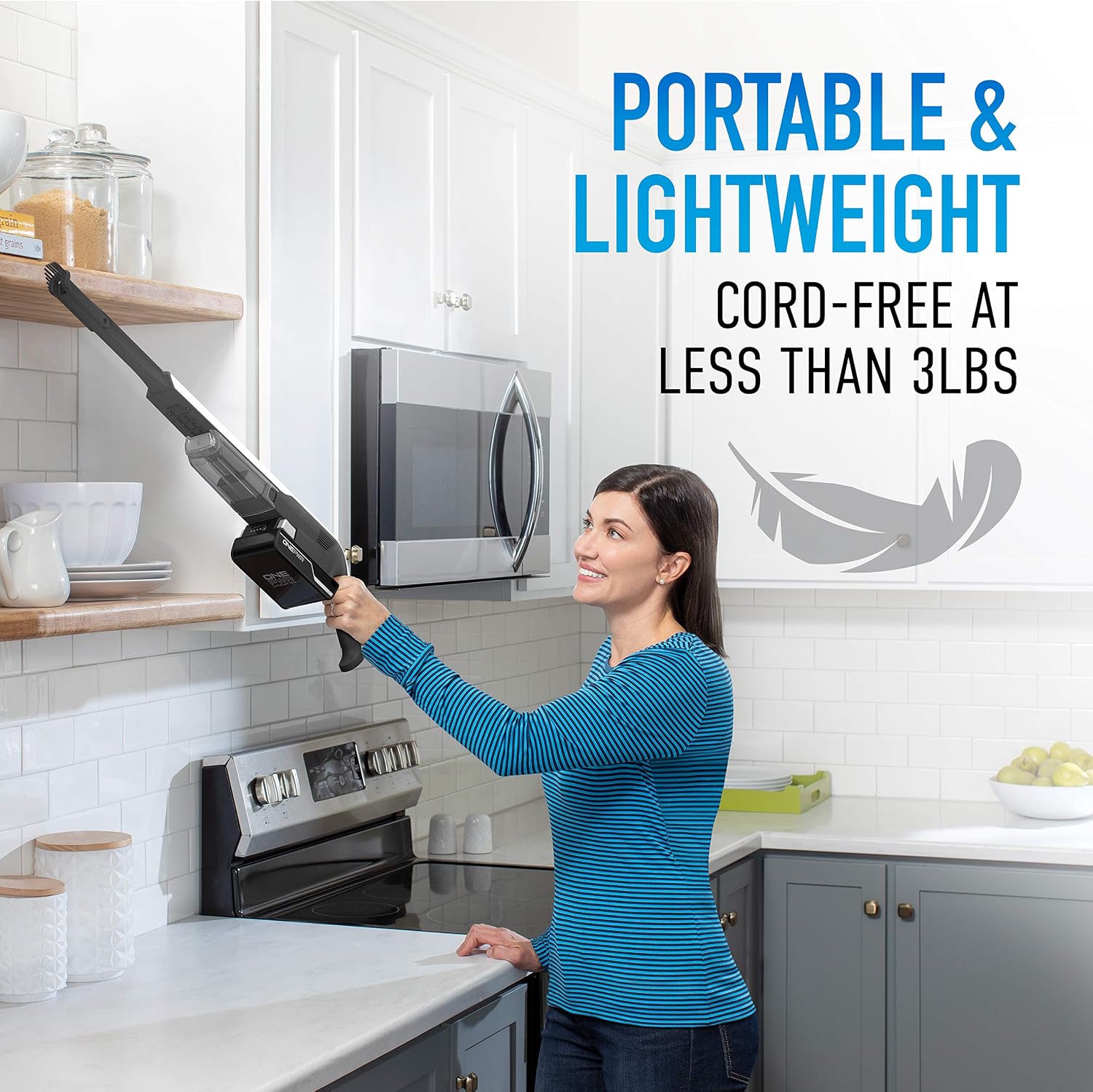 Hoover ONEPWR DustChaser Handheld Vacuum Cleaner, Powerful Suction, Lightweight and Cordless, HEPA Media Filtration, Includes Multi-Surface Tool Kit, Portable Vacuum Cleaner