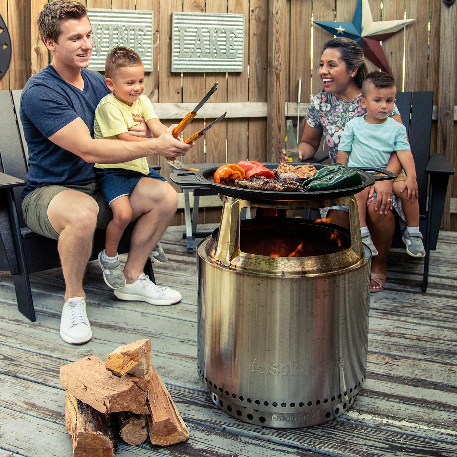 Solo Stove Bonfire Hub, Stainless steel Hub for 8' Elevation, Addition to Bonfire fire pit, Weight: 3 lbs, Diameter top: 14.5', Height: 8'