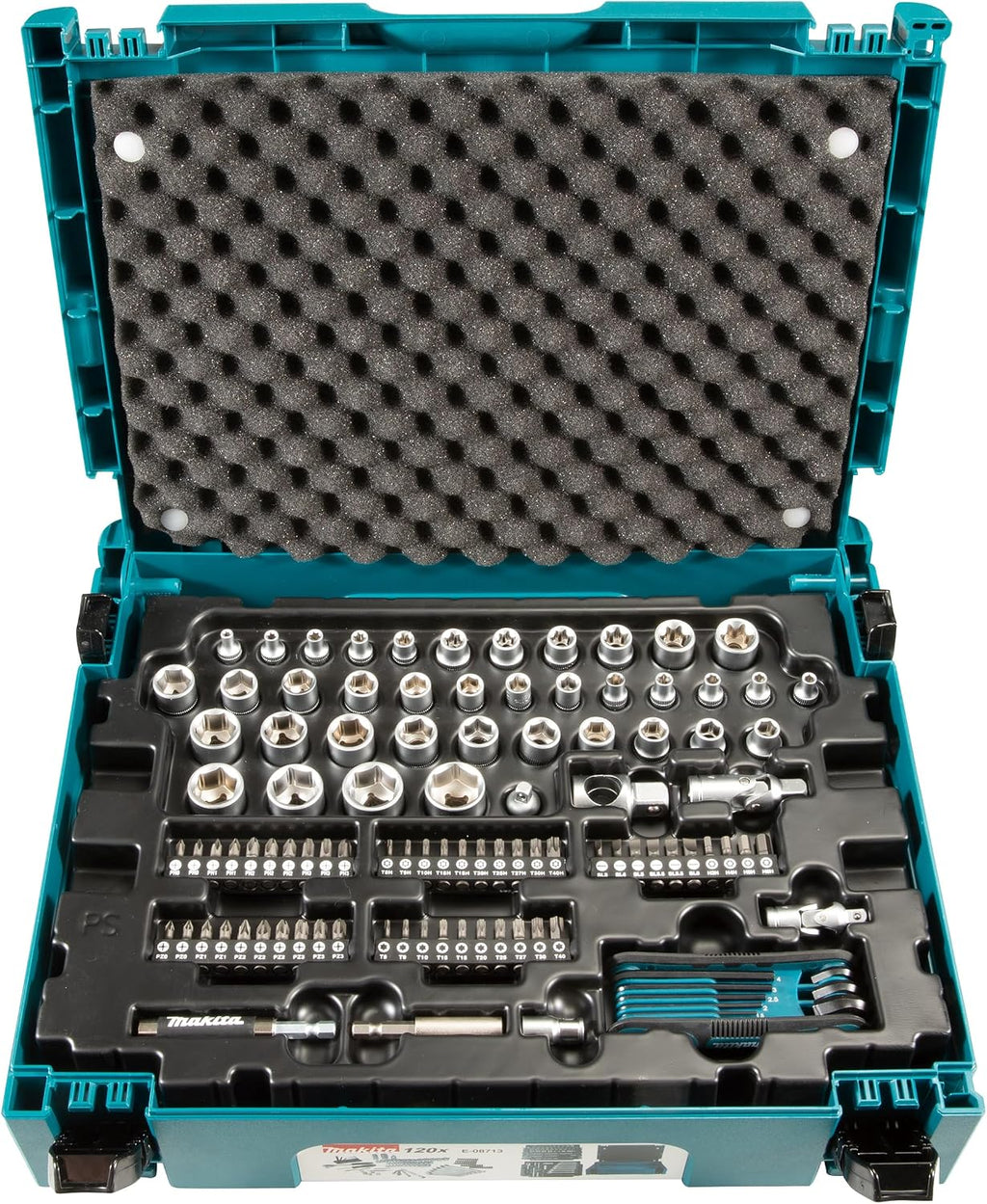 Makita E-08713 120 Piece Maintenance Set Supplied in a Makpac Case