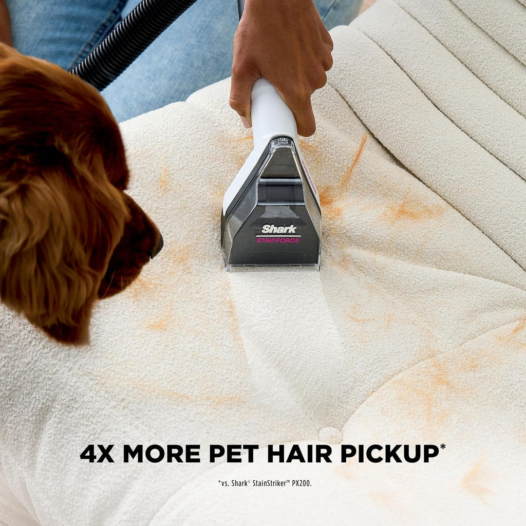 Shark EveryMess Ultra-Powerful 3-in-1 Wet Vac, Dry Vac, & Stain Eliminator with StainForce Technology, Perfect for Homes, Pets, and Cars, 3 Accessories and Cleaning Solution, Gray, VX101