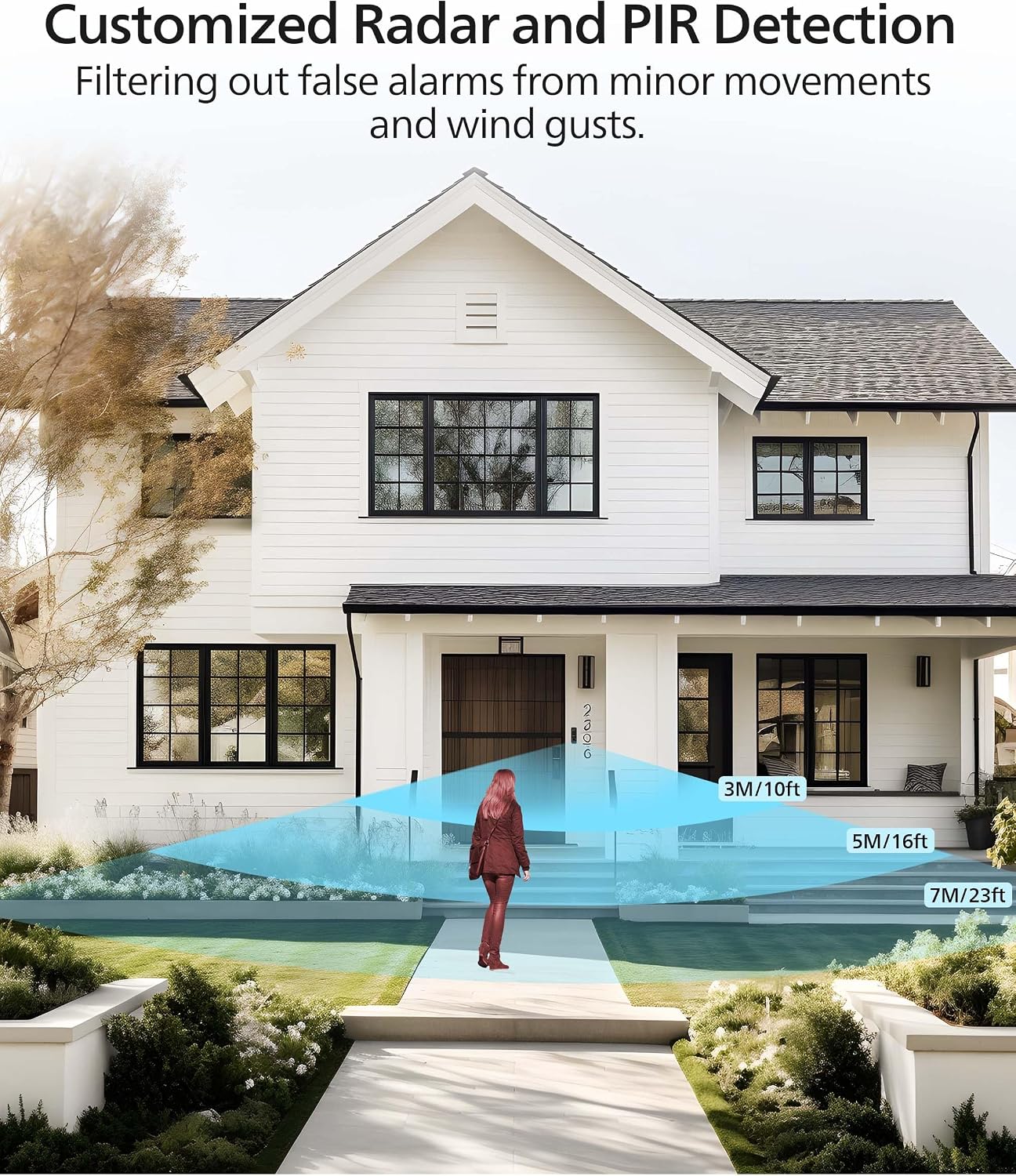Philips Security Video Doorbell Camera (Chime Included), No Monthly Fee, Dual Cameras 2K QHD with Motion Detection, 2-Way Audio, Supports Alexa & Google Assistant, Battery/Wired Powered