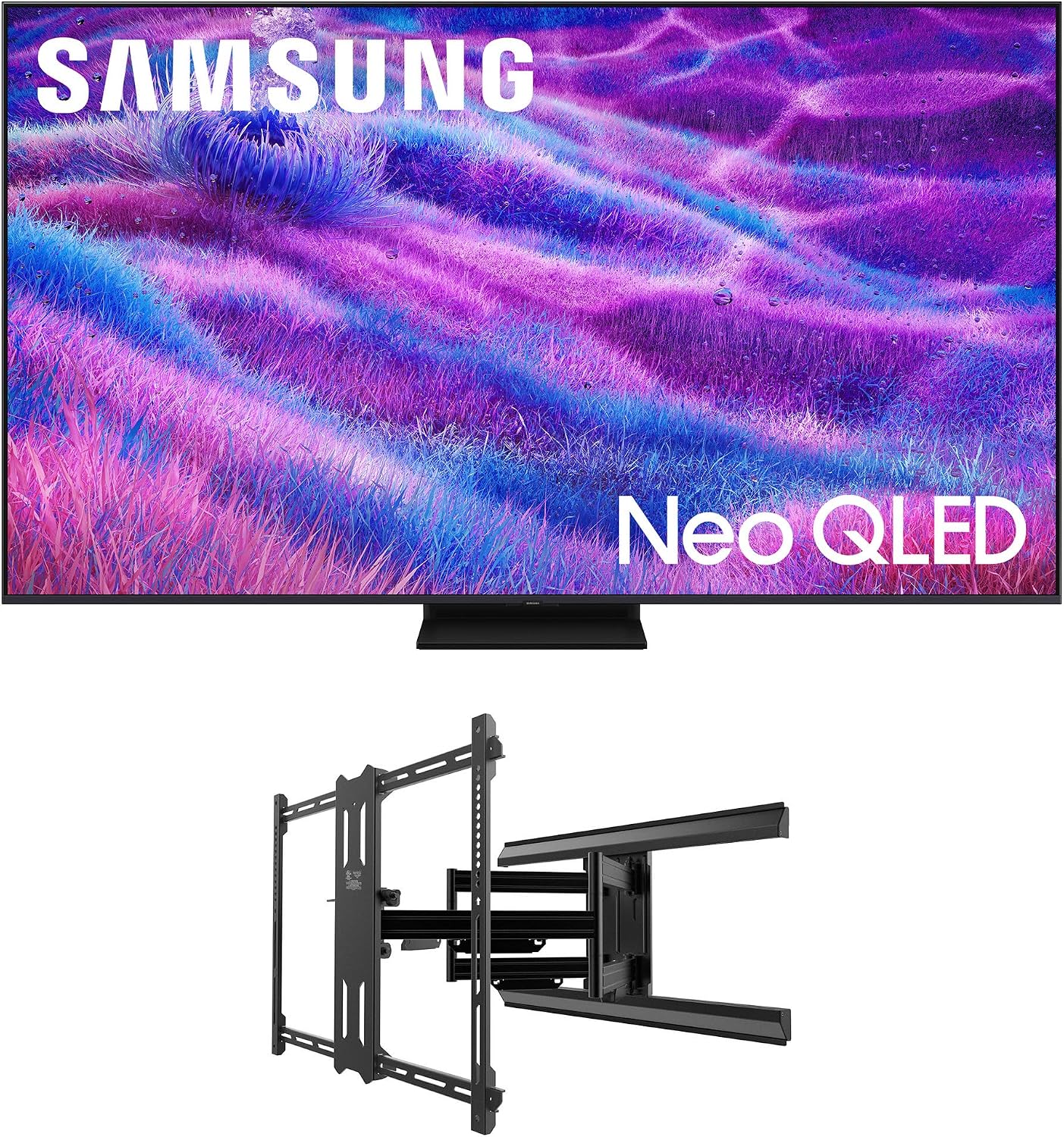 Samsung QN55QN80FAFXZA 55 Inch Neo QLED QN80F Series Supreme UHD 4K TV with a Kanto PMX700 Pro Series Full Motion Dual Stud Mount (2025)