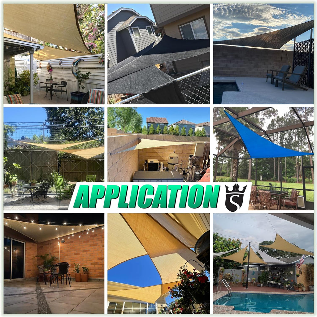 Royal Shade 16' x 19' x 24.8' Brown Right Triangle Sun Shade Sail Order to Make RTAPT12, UPF50+ 95% UV Blockage, 200GSM Commercial Standard Heavy Duty, 3 Years Warranty (We Make Custom Size)